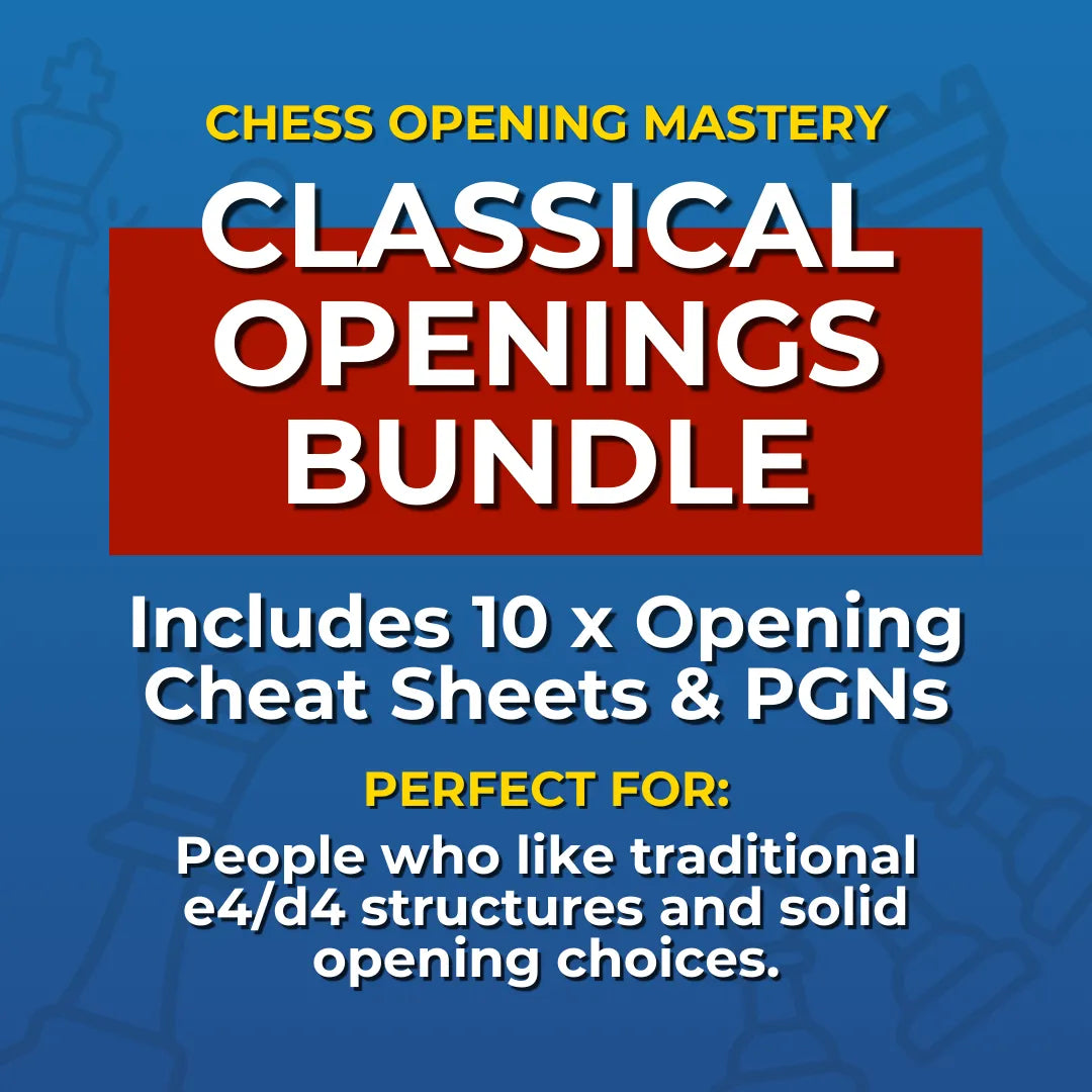 Master Classical Chess Openings: 10 Classical Openings Cheat Sheets Bundle Chess Cheat Sheets