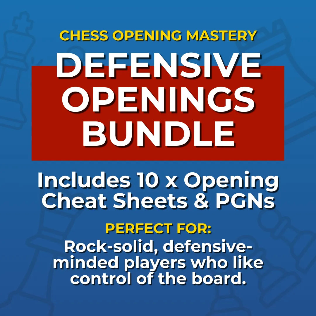 Master Defensive Chess Openings: 10 Defensive Openings Cheat Sheets Bundle Chess Cheat Sheets