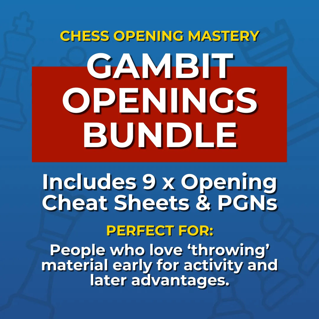 Master Gambit Chess Openings: 12 Chess Gambit Openings Cheat Sheets Bundle