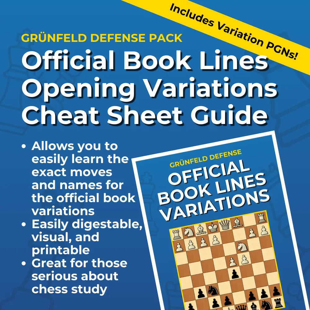 Grünfeld Defense - Complete Chess Opening Toolkit | Opening Guides and Puzzles Chess Cheat Sheets