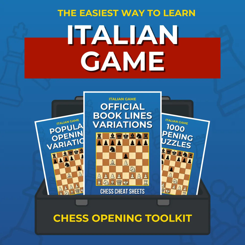 Italian Game - Complete Chess Opening Toolkit | Opening Guides and Puzzles Chess Cheat Sheets