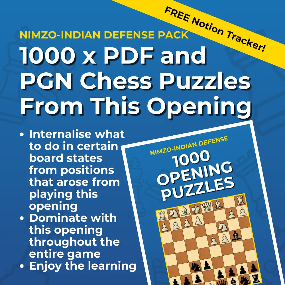 Nimzo-Indian Defense - Complete Chess Opening Toolkit | Opening Guides and Puzzles Chess Cheat Sheets