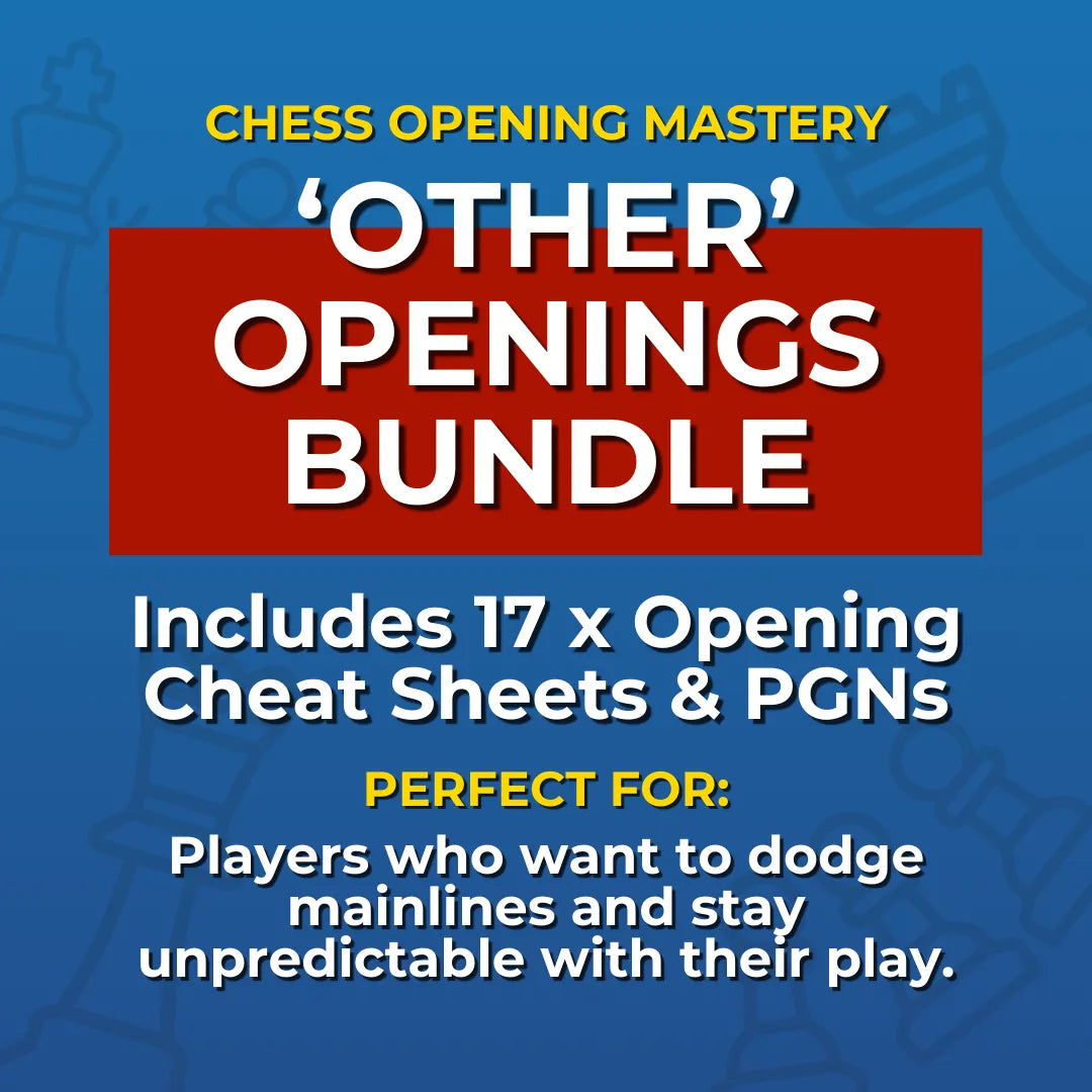 Master Popular 'Other' Chess Openings: 17 'Other' Openings Cheat Sheets Bundle Chess Cheat Sheets