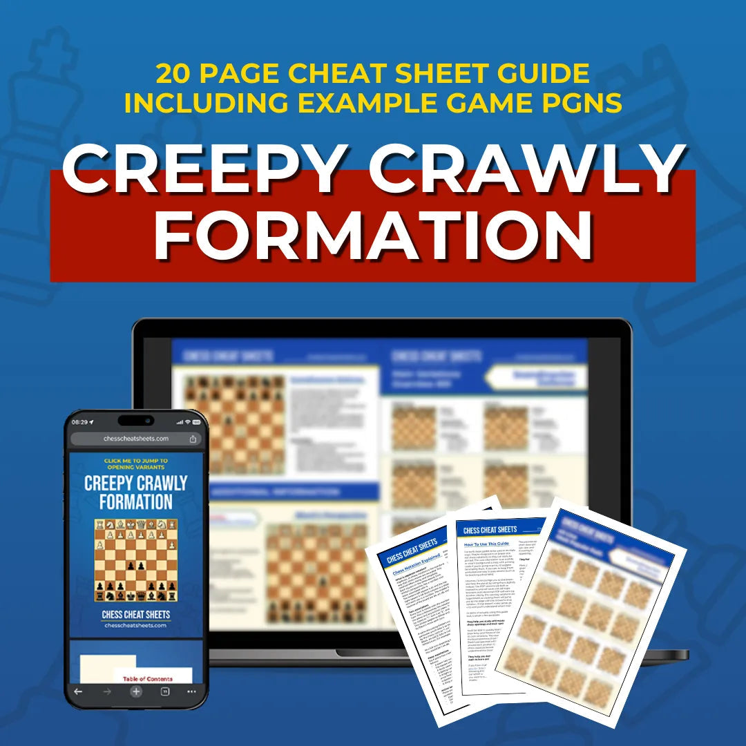 Creepy Crawly Formation - Chess Opening Cheat Sheet | Interactive And Printable Chess Opening Guide Chess Cheat Sheets
