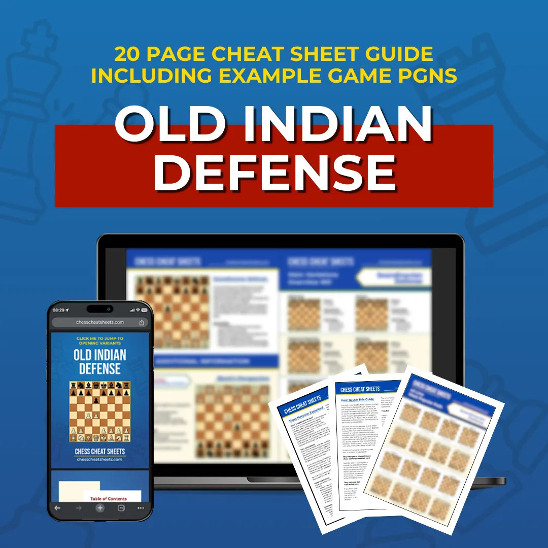 Old Indian Defense - Chess Opening Cheat Sheet | Interactive And Printable Chess Opening Guide Chess Cheat Sheets