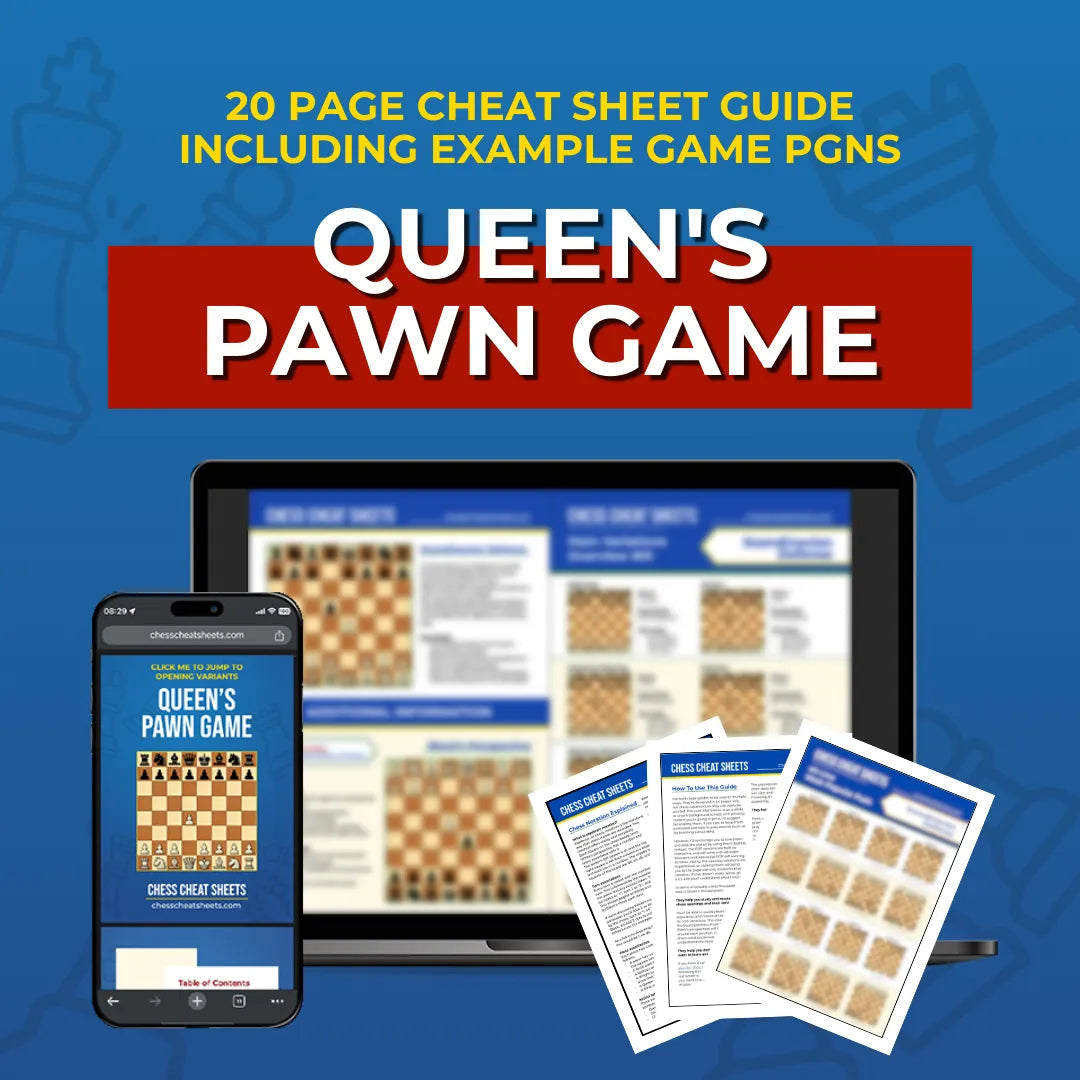 Queen's Pawn Game - Chess Opening Cheat Sheet | Interactive And Printable Chess Opening Guide Chess Cheat Sheets
