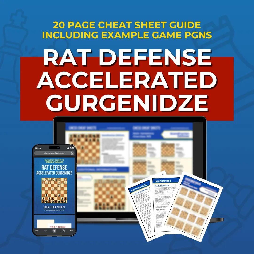 Rat Defense: Accelerated Gurgenidze - Chess Opening Cheat Sheet | Interactive And Printable Chess Opening Guide