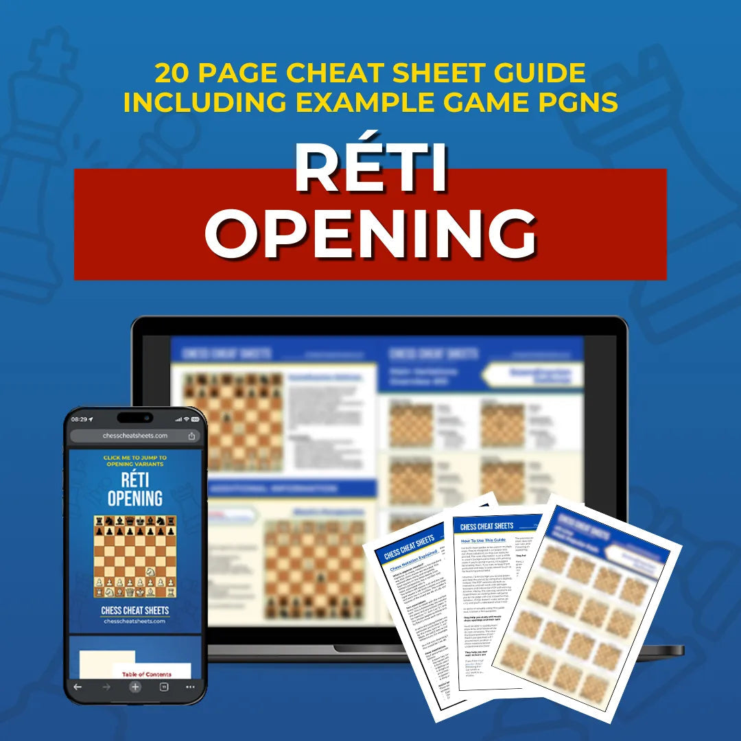 Reti Opening - Chess Opening Cheat Sheet | Interactive And Printable Chess Opening Guide Chess Cheat Sheets