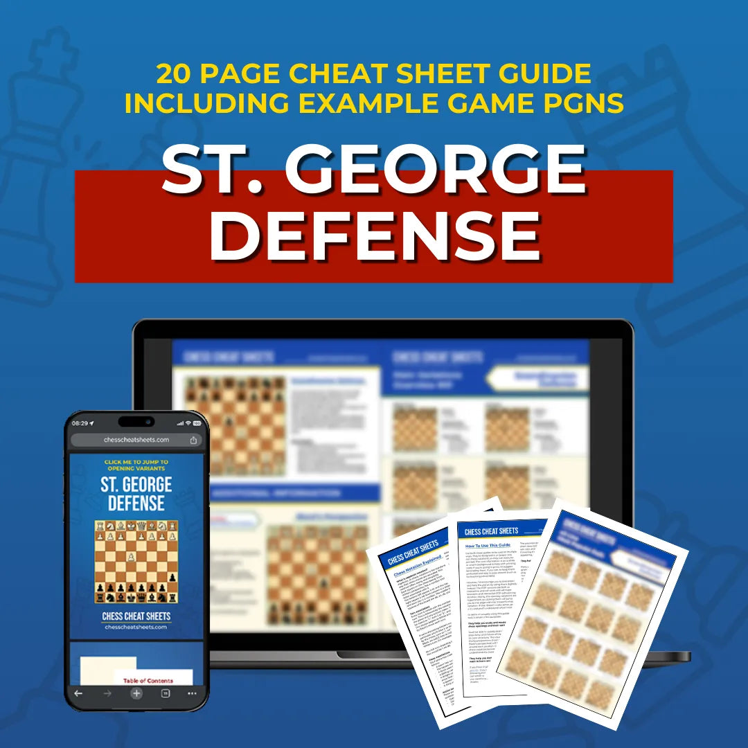St. George Defense - Chess Opening Cheat Sheet | Interactive And Printable Chess Opening Guide Chess Cheat Sheets