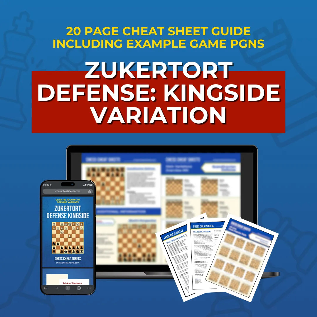 Zukertort Defense: Kingside Variation - Chess Opening Cheat Sheet | Interactive And Printable Chess Opening Guide Chess Cheat Sheets
