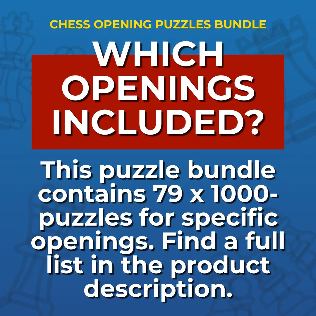 1.5 Million+ Chess Openings Puzzles Pack