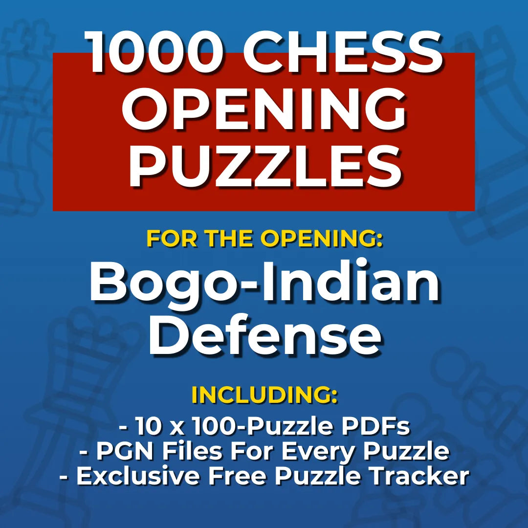 1000 Bogo-Indian Defense Puzzles - Visual PDF Chess Opening Puzzles For The Bogo-Indian Defense Chess Cheat Sheets