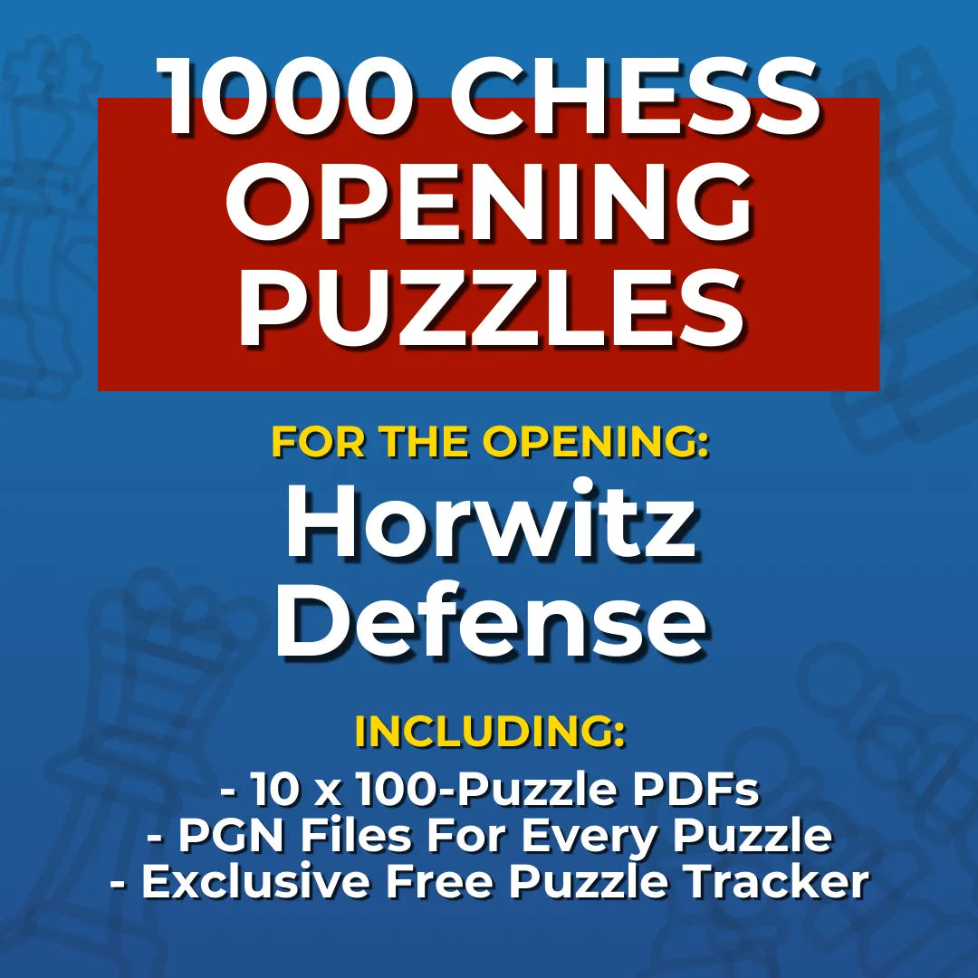 1000 Horwitz Defense Puzzles - Visual PDF Chess Opening Puzzles For The Horwitz Defense Chess Cheat Sheets
