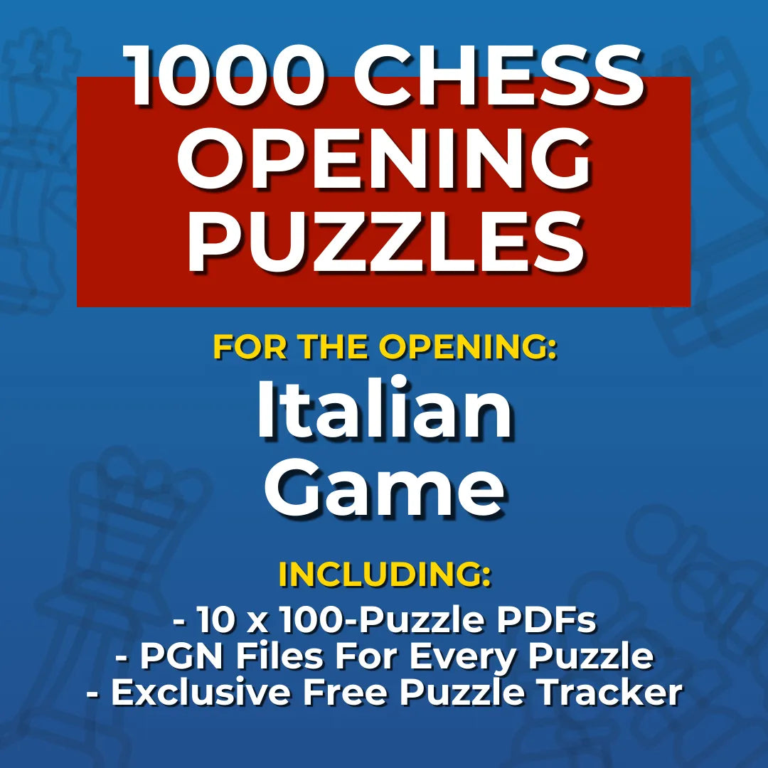 1000 Italian Game Puzzles - Visual PDF Chess Opening Puzzles For The Italian Game Chess Cheat Sheets