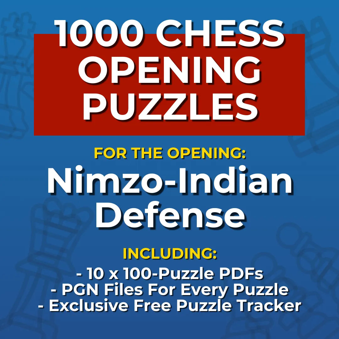1000 Nimzo-Indian Defense Puzzles - Visual PDF Chess Opening Puzzles For The Nimzo-Indian Defense Chess Cheat Sheets