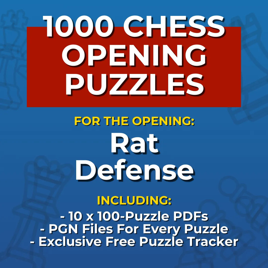 1000 Rat Defense Puzzles - Visual PDF Chess Opening Puzzles For The Rat Defense Chess Cheat Sheets