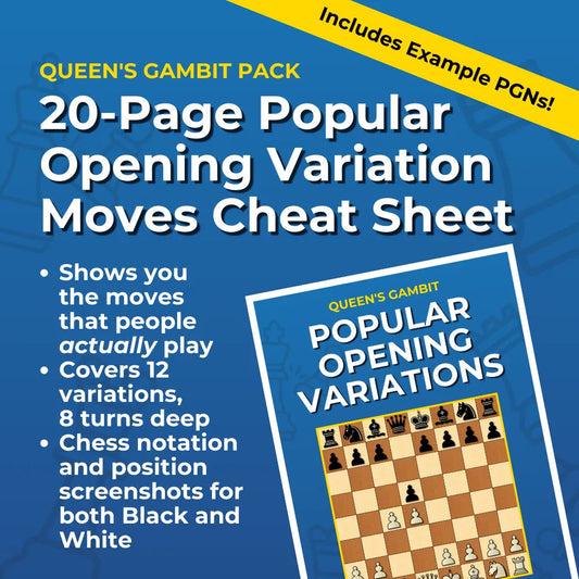 Queen's Gambit - Complete Chess Opening Toolkit | Opening Guides and Puzzles Chess Cheat Sheets