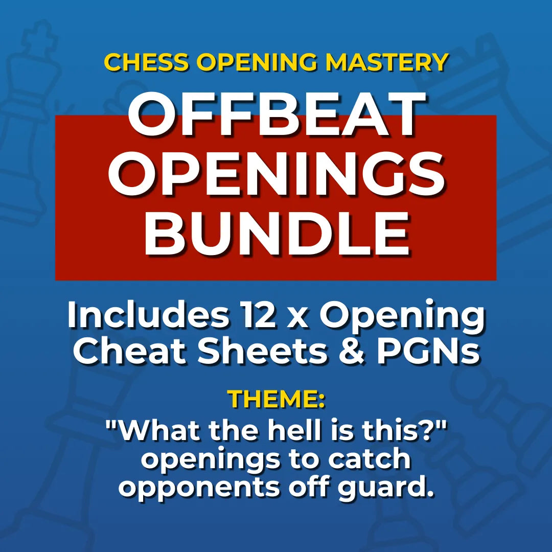 Master Rare and Offbeat Chess Openings: 12 Rare and Offbeat Chess Openings Cheat Sheets Bundle Chess Cheat Sheets