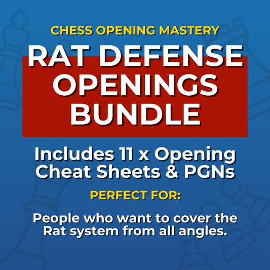 Master Rat Defense Chess Openings: 11 Rat Defense Openings Cheat Sheets Bundle Chess Cheat Sheets