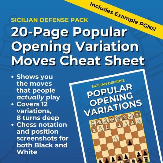 Sicilian Defense - Complete Chess Opening Toolkit | Opening Guides and Puzzles Chess Cheat Sheets