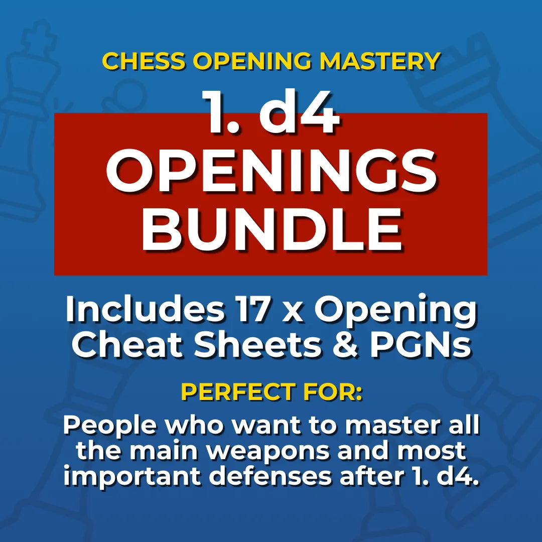 Master Popular d4 Chess Openings: 17 d4 Openings Cheat Sheets Bundle Chess Cheat Sheets