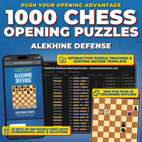 1000 Alekhine Defense Puzzles - Visual PDF Chess Opening Puzzles For The Alekhine Defense