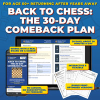 Back To Chess: The 30-Day Comeback Plan for Returning Players (Printable and Interactive PDF)
