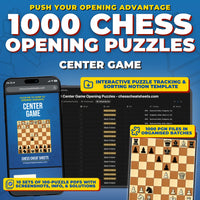 1000 Center Game Puzzles - Visual PDF Chess Opening Puzzles For The Center Game