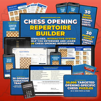 Chess Opening Repertoire Builder System - Interactive Opening Learning System, Quiz Calculator, & Complete Resources For 30 Openings