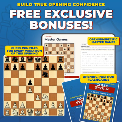 Colle System Free Bonuses - Master Games, Flashcards, and PGNs