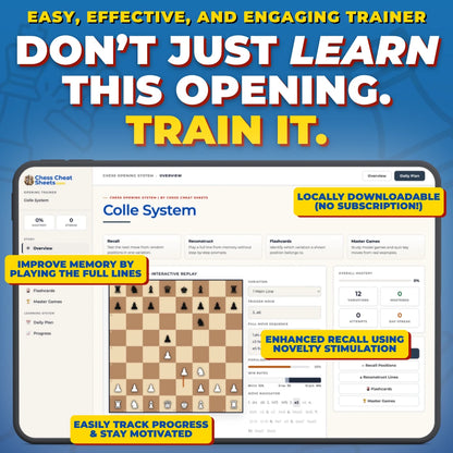 Colle System Interactive Chess Opening Variations Trainer