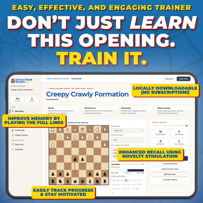 Creepy Crawly Formation Interactive Chess Opening Variations Trainer