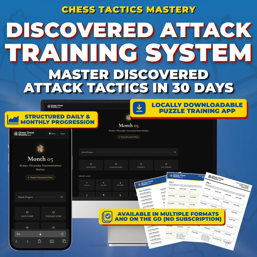 Discovered Attack Tactics Mastery: The 30-Day Training System For Chess Improvement (Chess Tactics Mastery)
