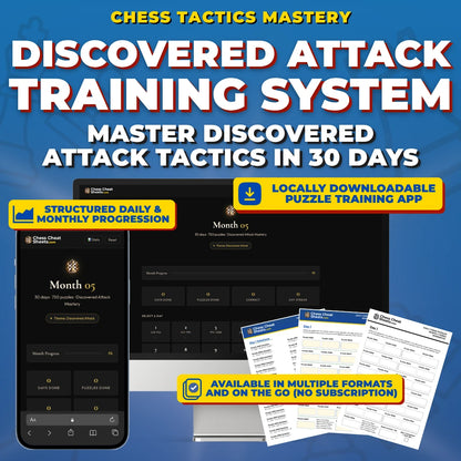 Discovered Attack Tactics Mastery: The 30-Day Training System For Chess Improvement (Chess Tactics Mastery)