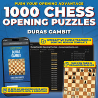 1000 Duras Gambit Puzzles - Visual PDF Chess Opening Puzzles For The Duras Gambit