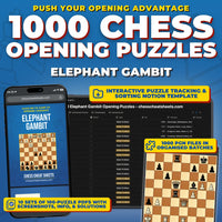 1000 Elephant Gambit Puzzles - Visual PDF Chess Opening Puzzles For The Elephant Gambit