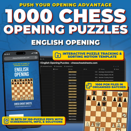 1000 English Opening Puzzles - Visual PDF Chess Opening Puzzles For The English Opening