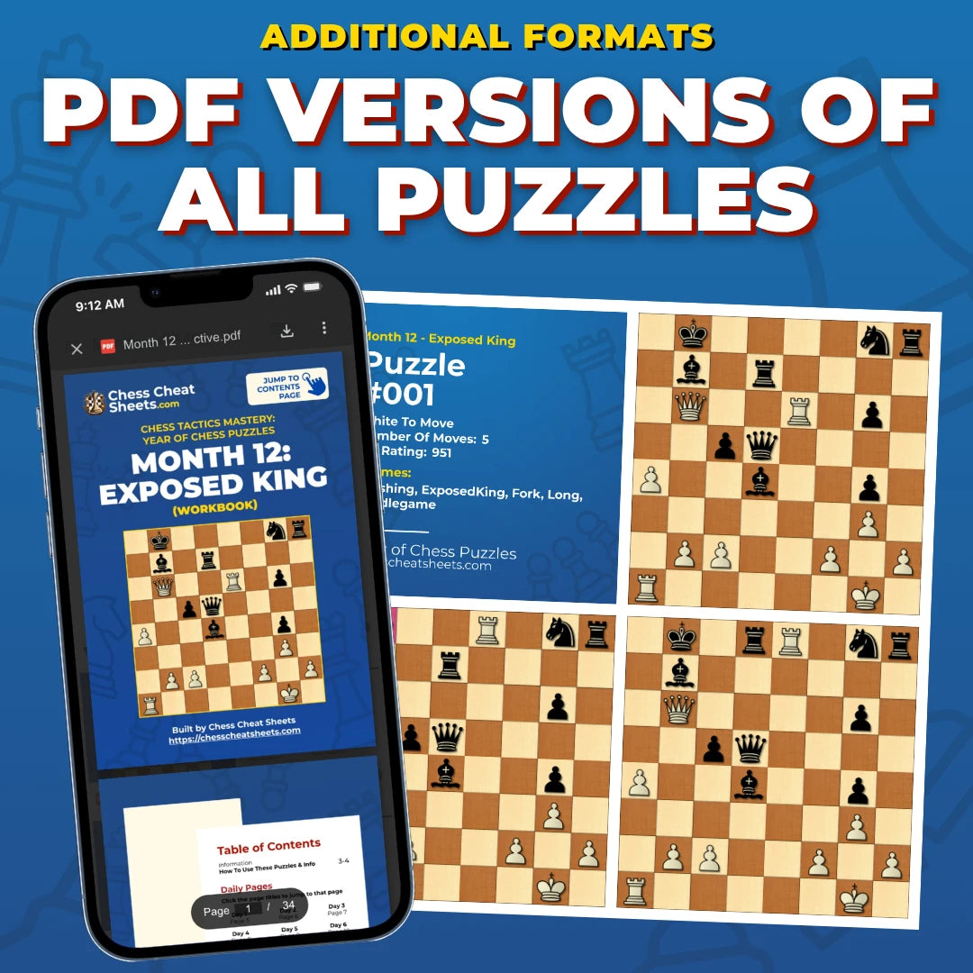 Exposed King Tactics Mastery: The 30-Day Training System For Chess Improvement (Chess Tactics Mastery)