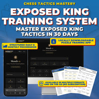 Exposed King Tactics Mastery: The 30-Day Training System For Chess Improvement (Chess Tactics Mastery)