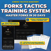 Fork Tactics Mastery: The 30-Day Training System For Chess Improvement (Chess Tactics Mastery)