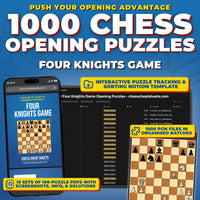 1000 Four Knights Game Puzzles - Visual PDF Chess Opening Puzzles For The Four Knights Game