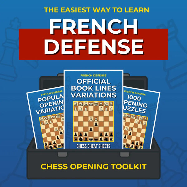 French Defense - Complete Chess Opening Toolkit | Opening Guides and Puzzles Chess Cheat Sheets