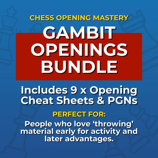 Master Gambit Chess Openings: 12 Chess Gambit Openings Cheat Sheets Bundle