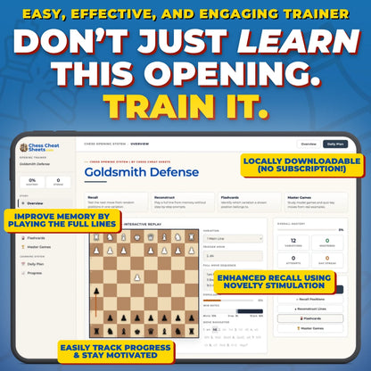 Goldsmith Defense Interactive Chess Opening Variations Trainer