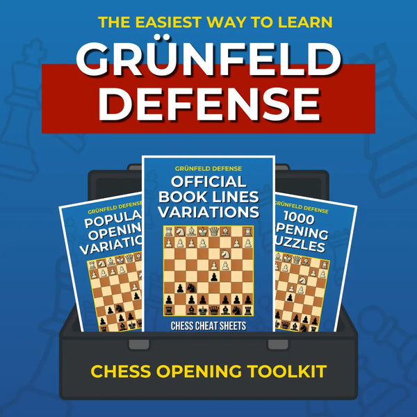 Grünfeld Defense - Complete Chess Opening Toolkit | Opening Guides and Puzzles Chess Cheat Sheets