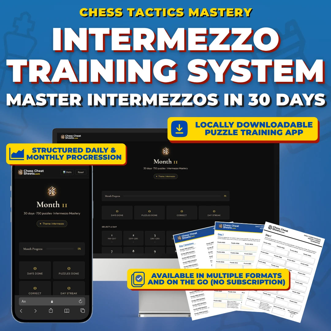 Intermezzo Tactics Mastery: The 30-Day Training System For Chess Improvement (Chess Tactics Mastery)