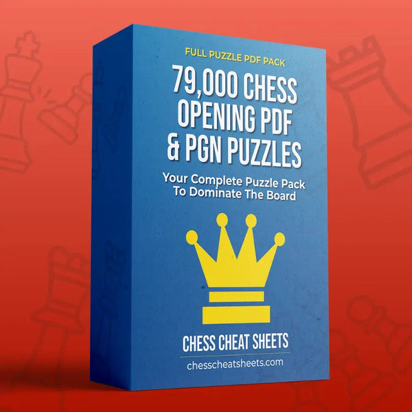 79,000 Chess Opening Puzzles As PDFs - The Chess Puzzle PDF Pack Chess Cheat Sheets