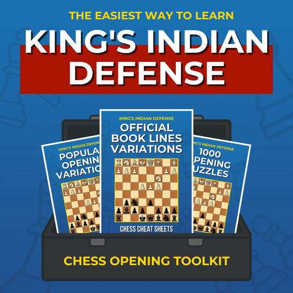King's Indian Defense - Complete Chess Opening Toolkit | Opening Guides and Puzzles Chess Cheat Sheets
