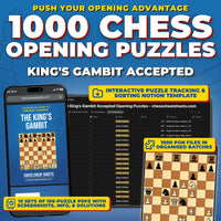 1000 King's Gambit Accepted Puzzles - Visual PDF Chess Opening Puzzles For The King's Gambit Accepted