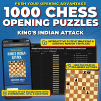 1000 King's Indian Attack Puzzles - Visual PDF Chess Opening Puzzles For The King's Indian Attack